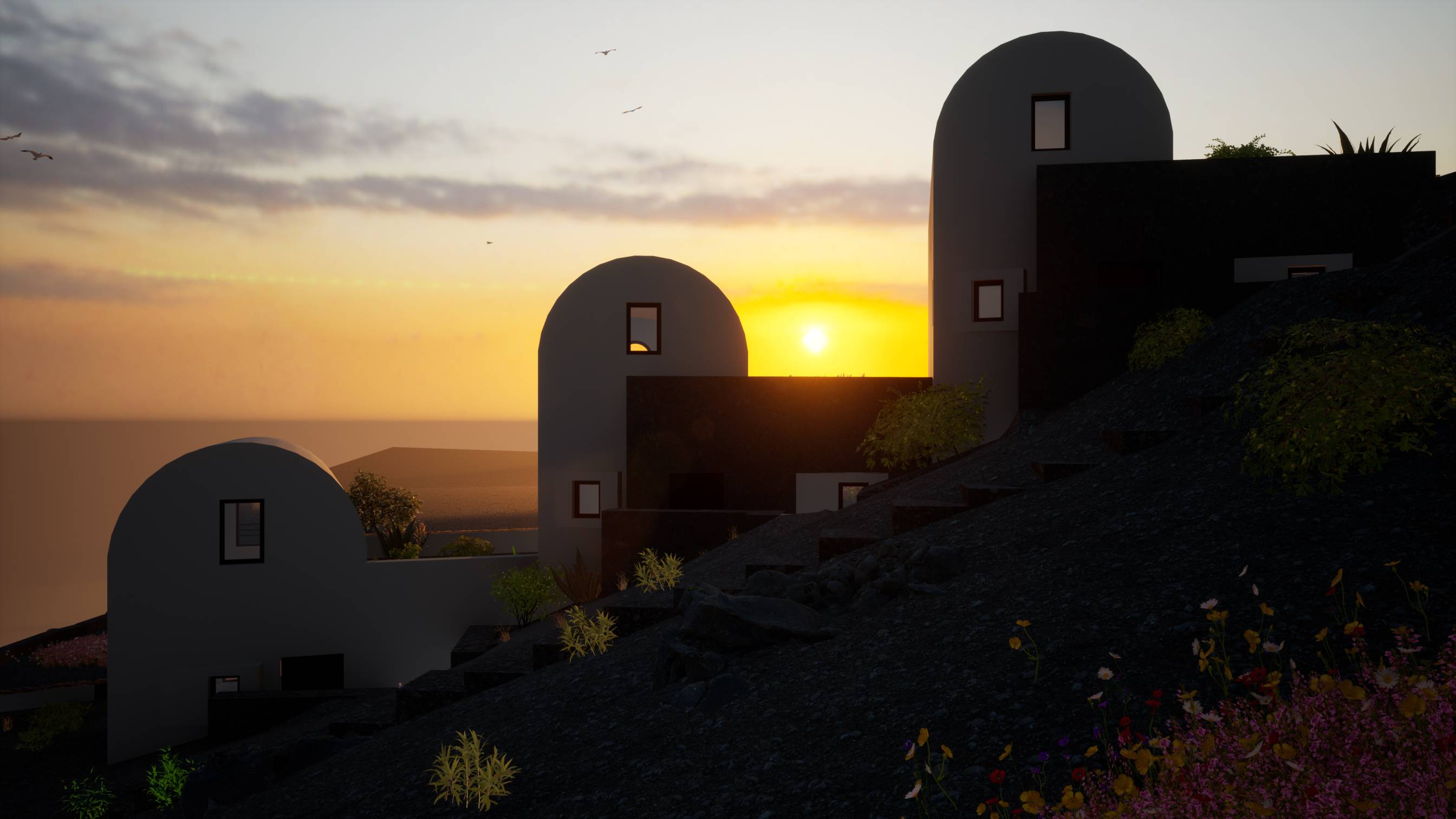 Three villas and a cave house in Akrotiri, Santorini, Greece Three villas and a cave house in Akrotiri, Santorini, Greece